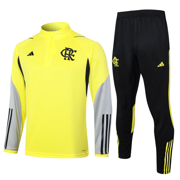 Conjunto Ziper Curto Flamengo 2024/25 Treino Amarelo