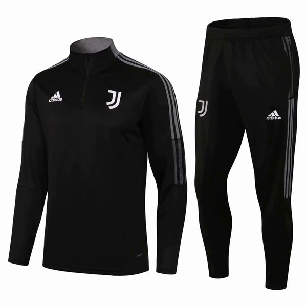 Conjunto Juventus Ziper Curto All Black