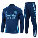 Conjunto Arsenal Zíper Curto Treino Azul Escuro