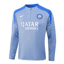 Conjunto Inter de Milão Zíper Curto Treino Azul Claro 2024/25